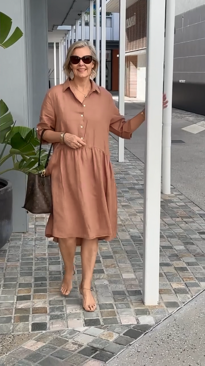2024 Spring New Women's Cotton linen casual dress