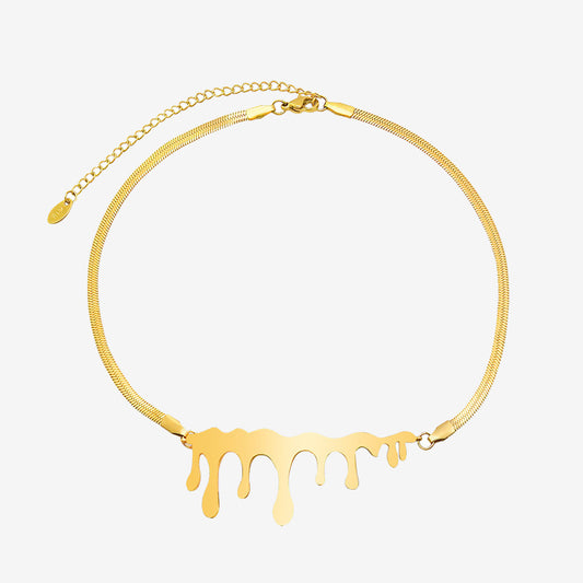 Gothic Water Drop Blade Chain Choker