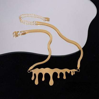 Gothic Water Drop Blade Chain Choker